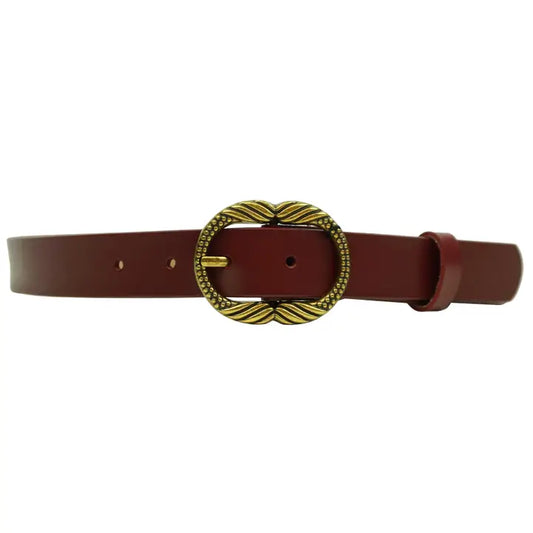 Ceinture unie avec boucle dorée CT3557