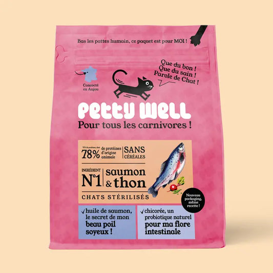 croquette chat Gamme Pretty Well Premium Quality alimentation naturelle Chat Stérilisé 4Kg