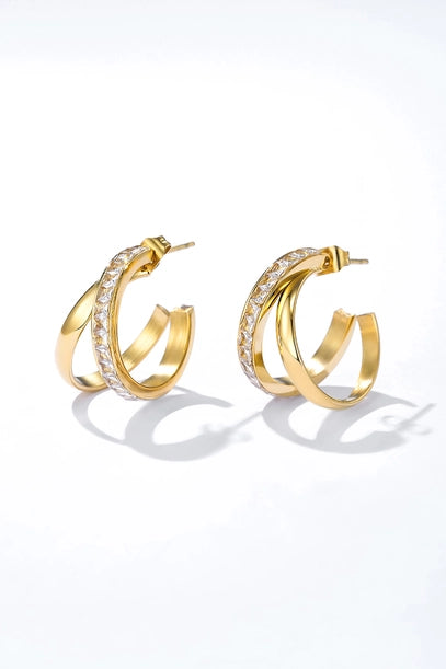 Boucles d'oreilles en acier inoxydable