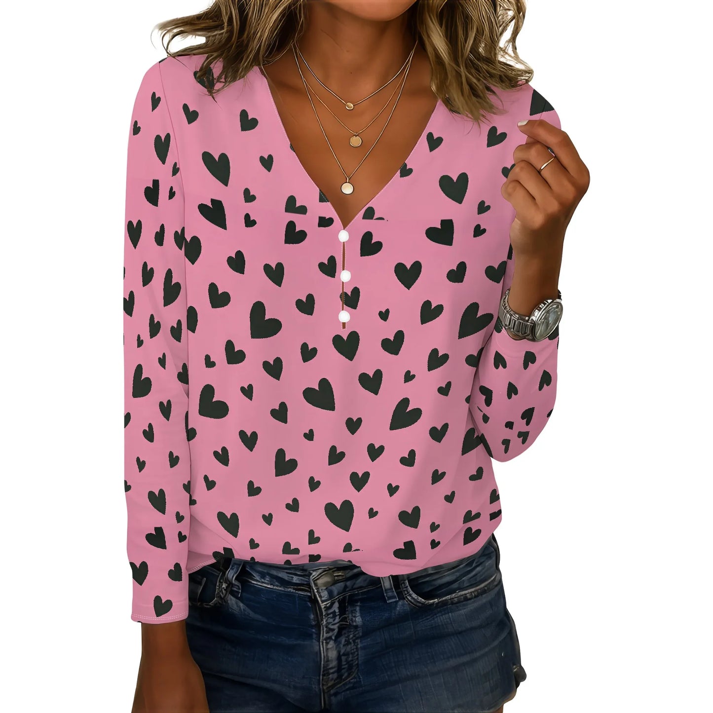 Chemisier léger à motifs pour femmes