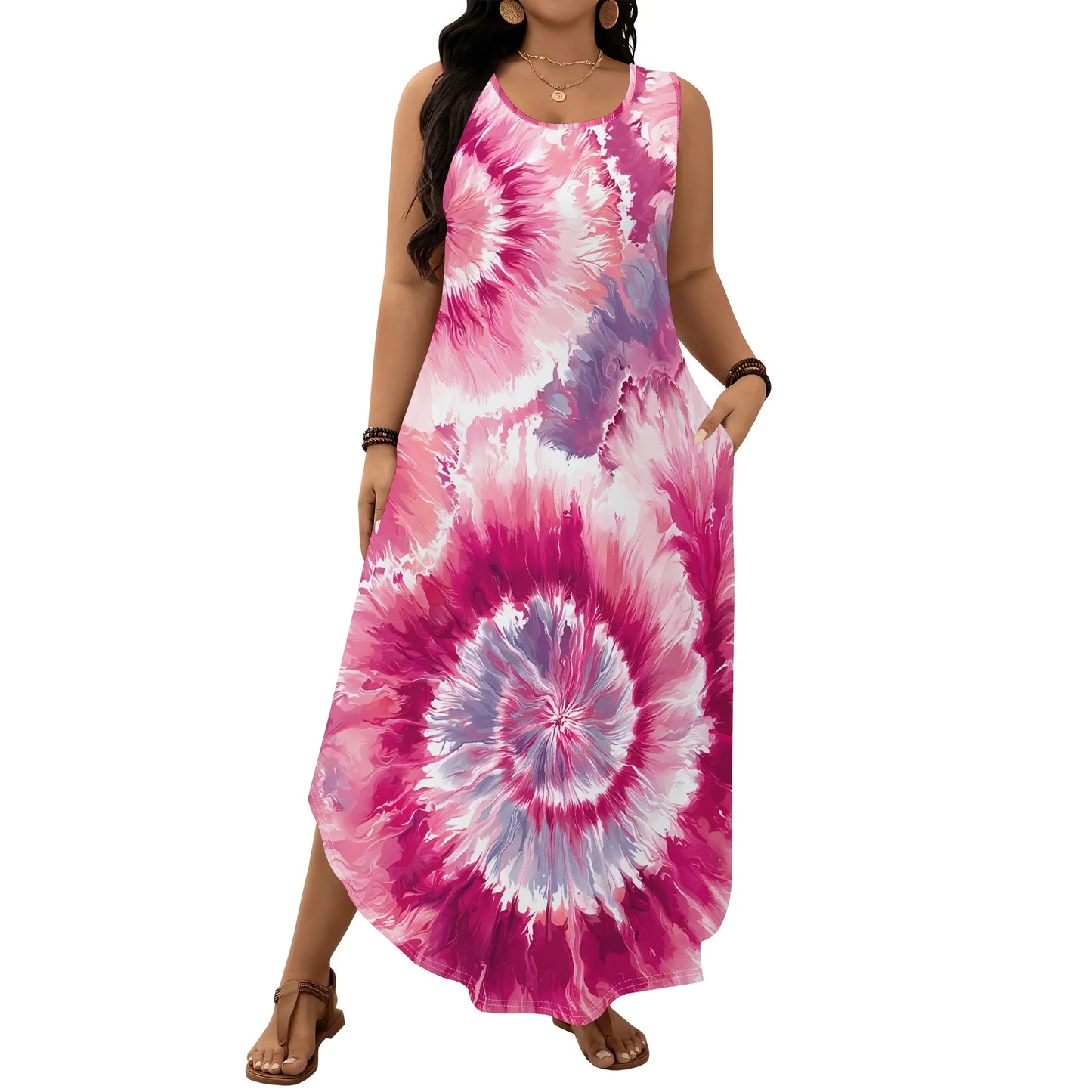 Robe orange summer casual