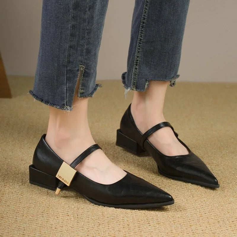 Chaussures rétro ouverte pour femme