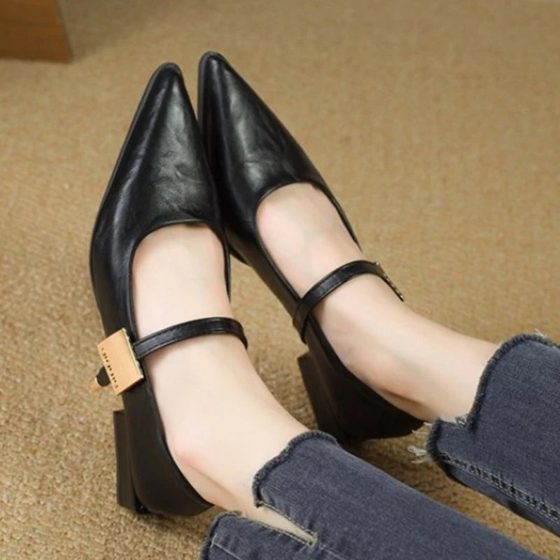 Chaussures rétro ouverte pour femme