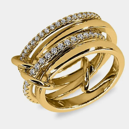 Bague Eternity Ring à plusieurs bandes, bandes à empiler