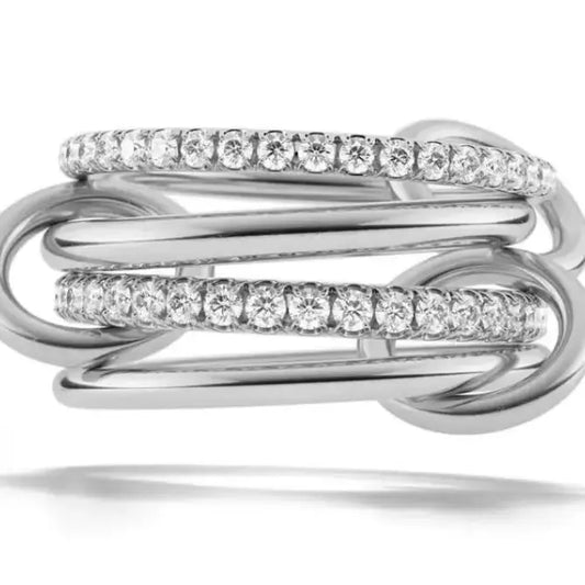 Bague Eternity Ring à plusieurs bandes, bandes à empiler