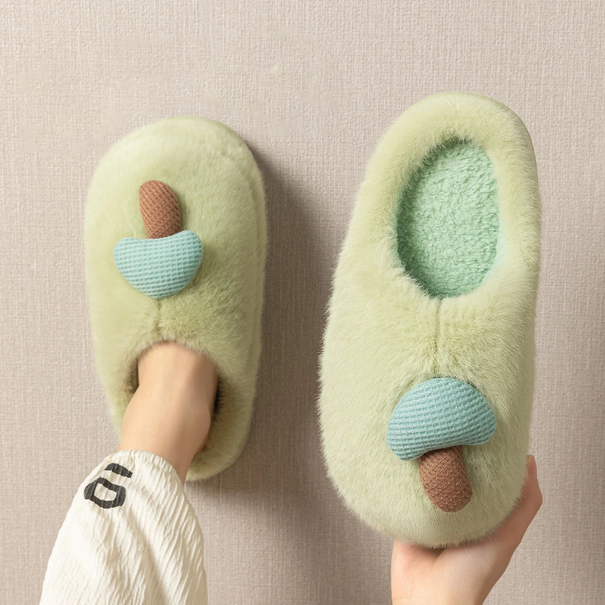 Pantoufles logo Champignon