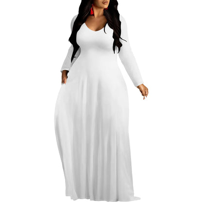 Robes longues manches imprimée florales