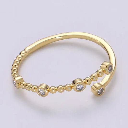 Bague à bulles Dainty Cz Circle