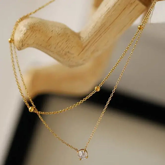 ENSEMBLE DE COLLIERS EN ACIER INOXYDABLE 18K