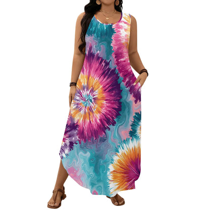 Robe orange summer casual