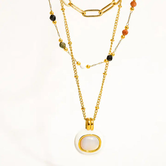 Colliers empilables en or 18 carats