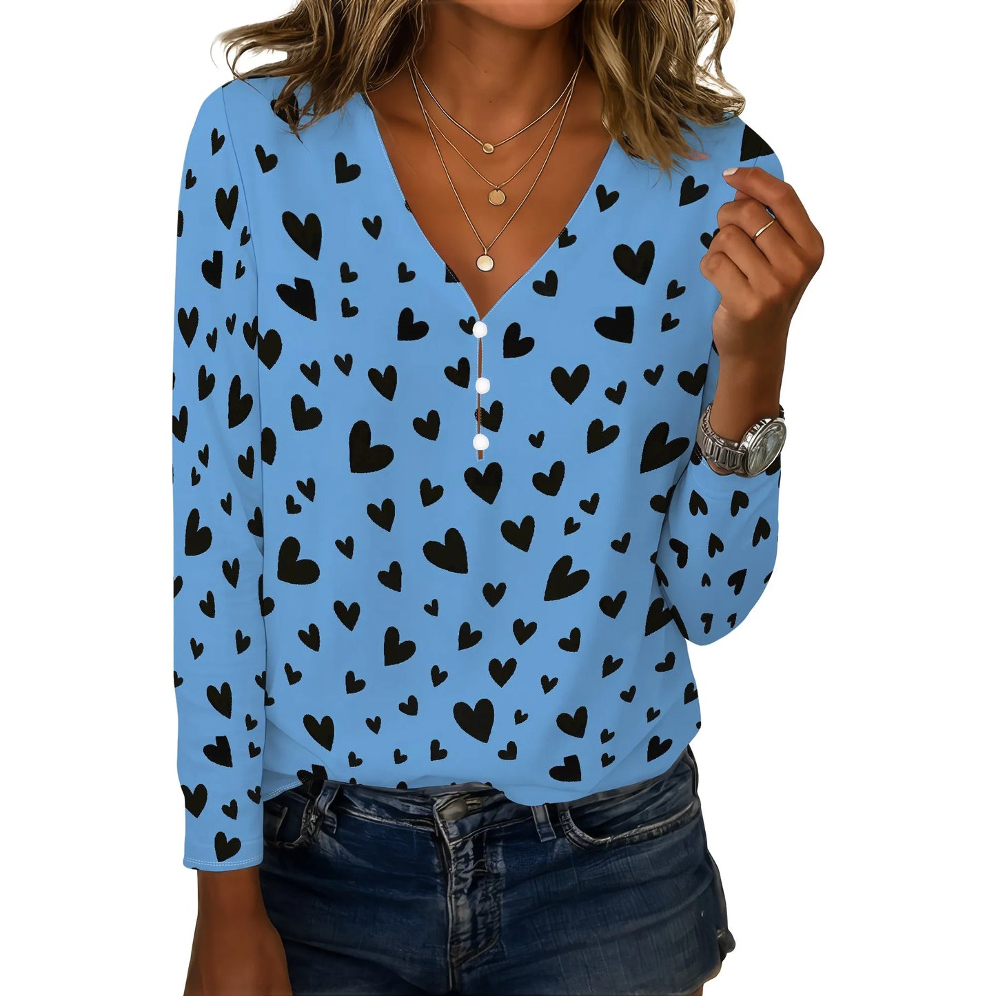 Chemisier léger à motifs pour femmes