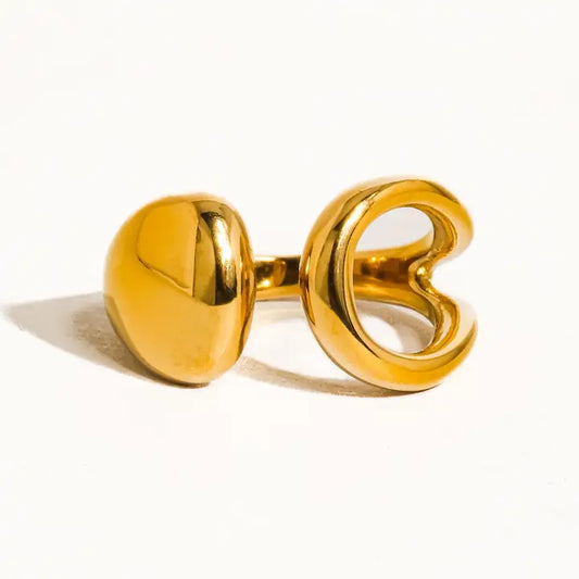 Bague abstraite Florine en or 18 carats