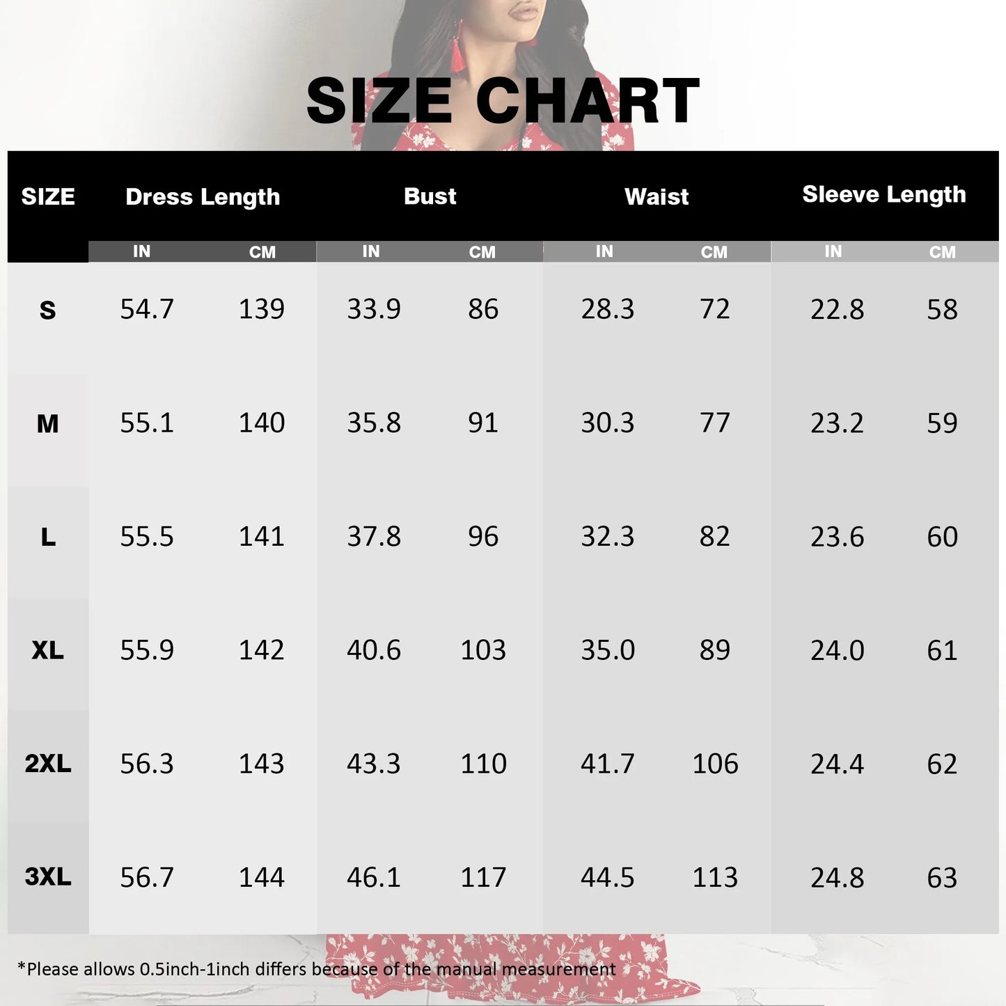 Robes longues manches imprimée florales