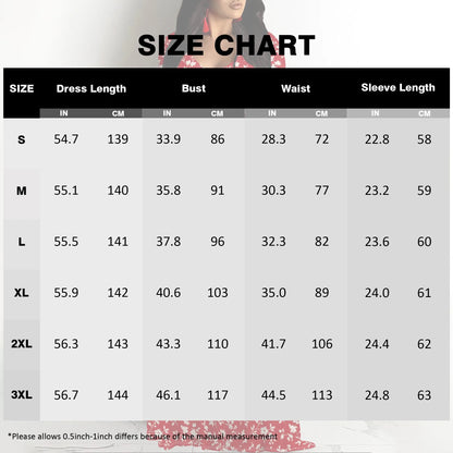 Robes longues manches imprimée florales