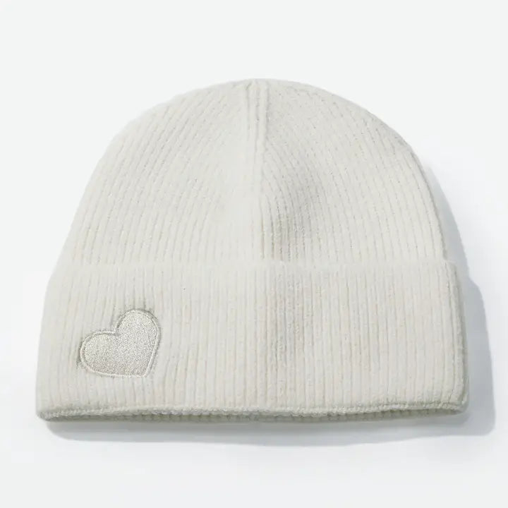 Bonnet uni avec cœur assorti MJ220SD