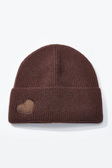 Bonnet uni avec cœur assorti MJ220SD