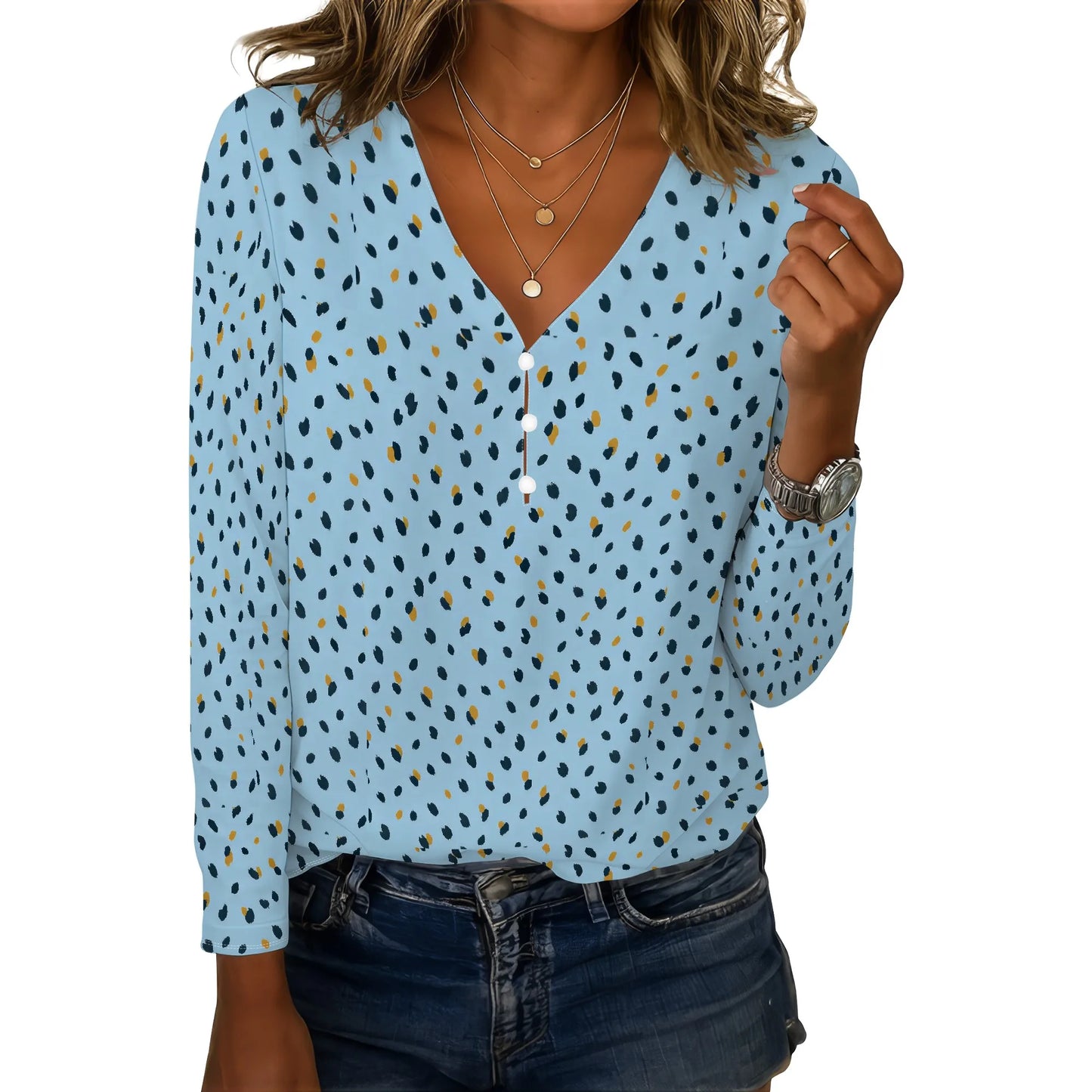 Chemisier léger à motifs pour femmes