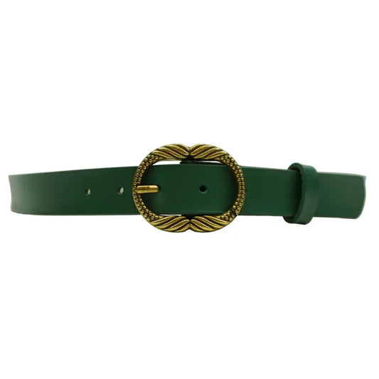 Ceinture unie avec boucle dorée CT3557