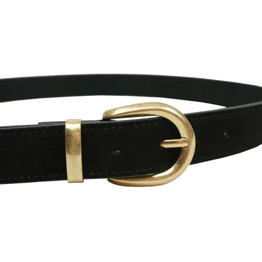 Ceinture en cuir avec boucle dorée CT3956