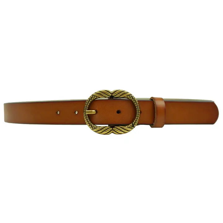 Ceinture unie avec boucle dorée CT3557