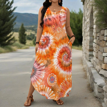 Robe orange summer casual