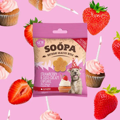 Friandises pour chiens à la fraise et à la crème de coco