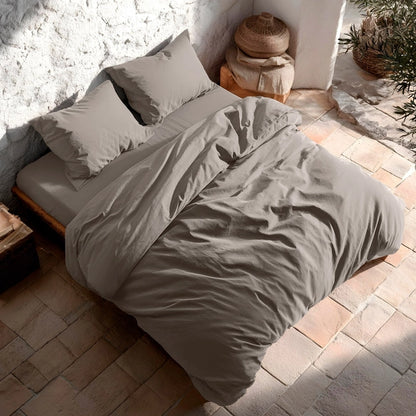 Ensemble housse de couette 100% coton doux 144 fils 2/3 pièces