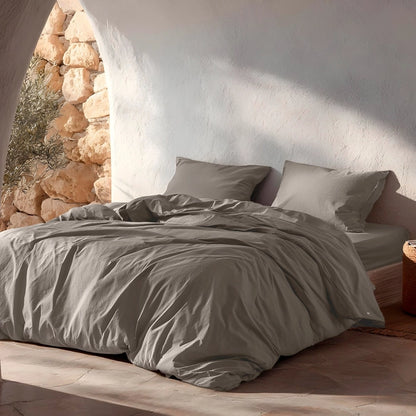 Ensemble housse de couette 100% coton doux 144 fils 2/3 pièces