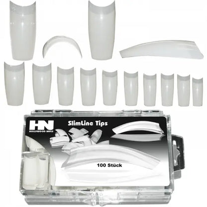 Boite à pointe longue naturelle classique SlimLine Tip 100 pièces