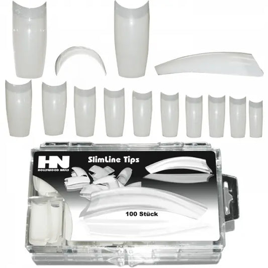 Boite à pointe longue naturelle classique SlimLine Tip 100 pièces