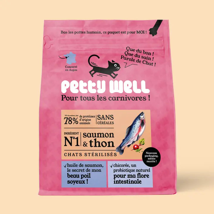 croquette chat Gamme Pretty Well Premium Quality alimentation naturelle Chat Stérilisé 4Kg