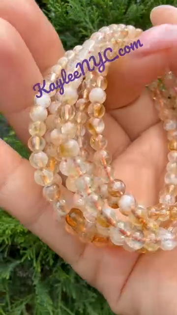 Bracelets élastiques de guérison en cristal de citrine